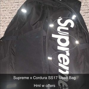 Supreme SS17 Cordura Backpack Black